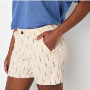 a.n.a Women’s 5” Mid Rise Chino Short in Birch Geo Size 8 NWT